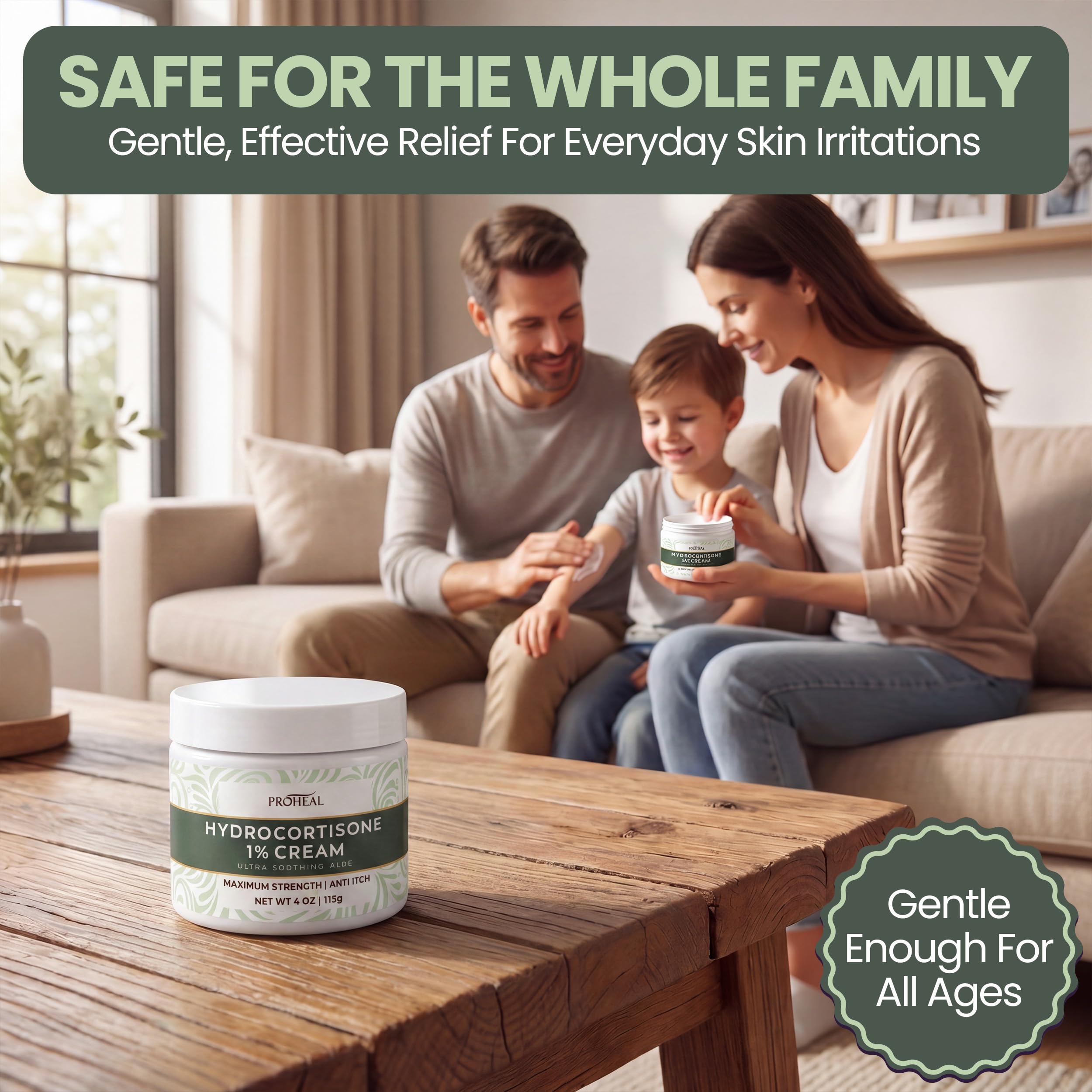 ProHeal hoja de aloe junto al producto indicando hidratación y soporte calmante