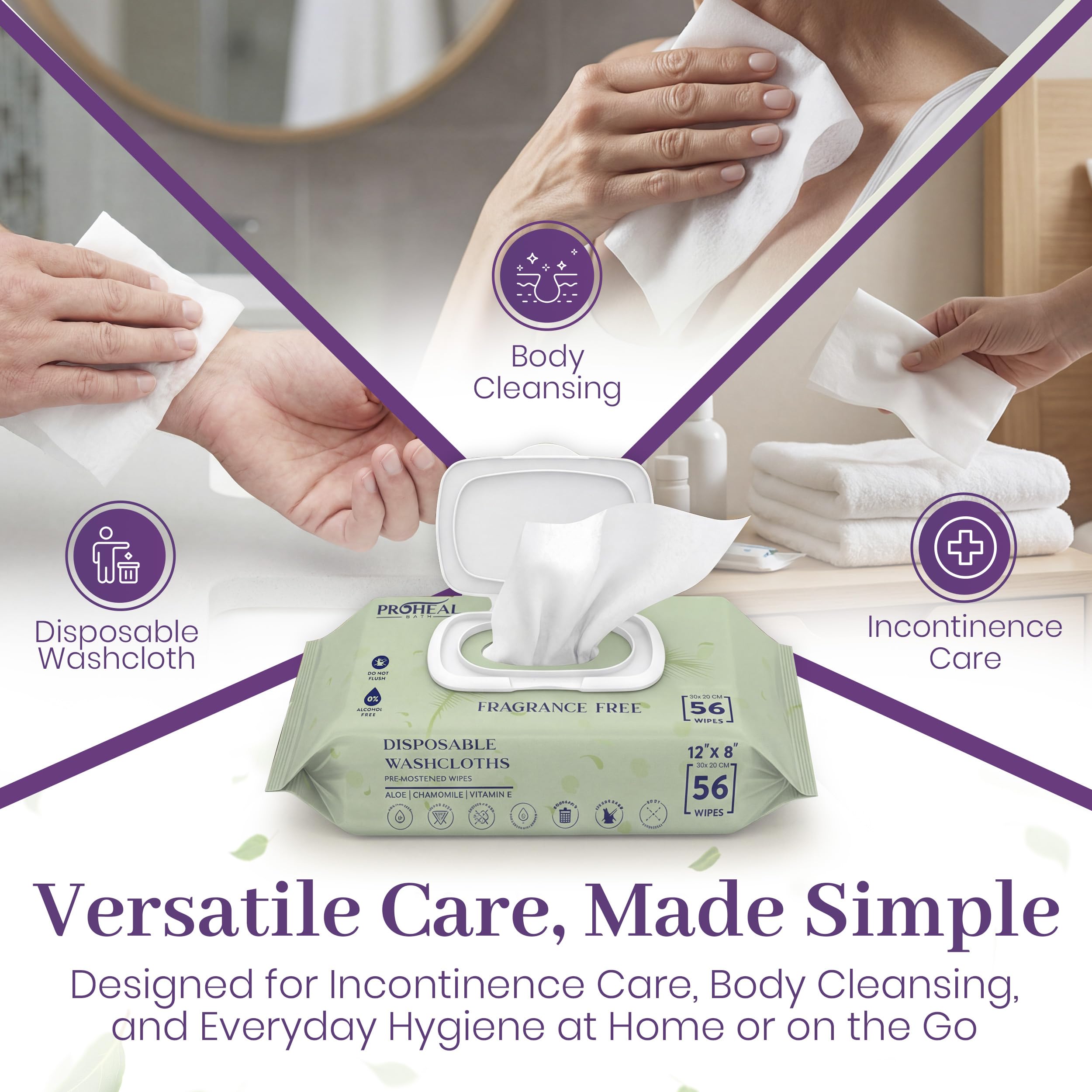 ProHeal uso en cama asistida ofreciendo limpieza cómoda para el paciente