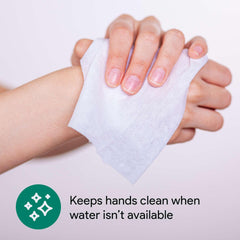 ProHeal toallita junto a mano para ver tamaño y cobertura útil
