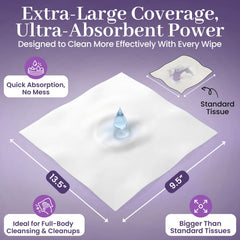 ProHeal textura de la toallita desplegada, suave y absorbente