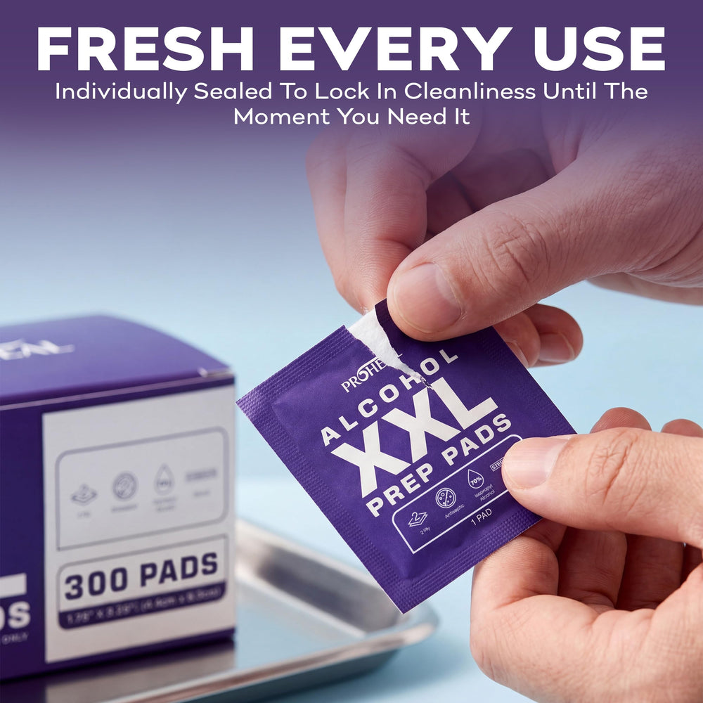 ProHeal toallita en sobre individual preservando esterilidad y conveniencia