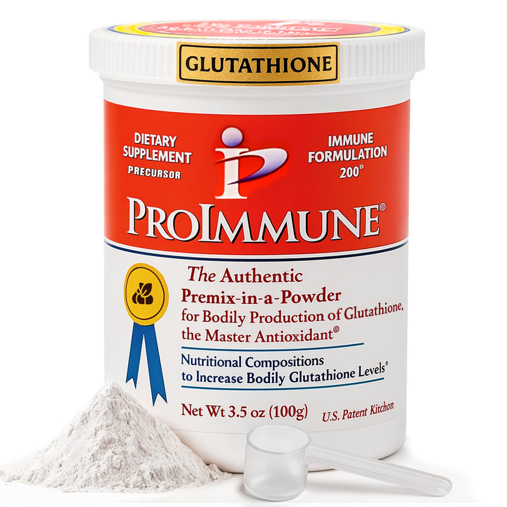 ProImmune envase frontal mostrando la marca y el conteo de 62 servicios, claridad del producto