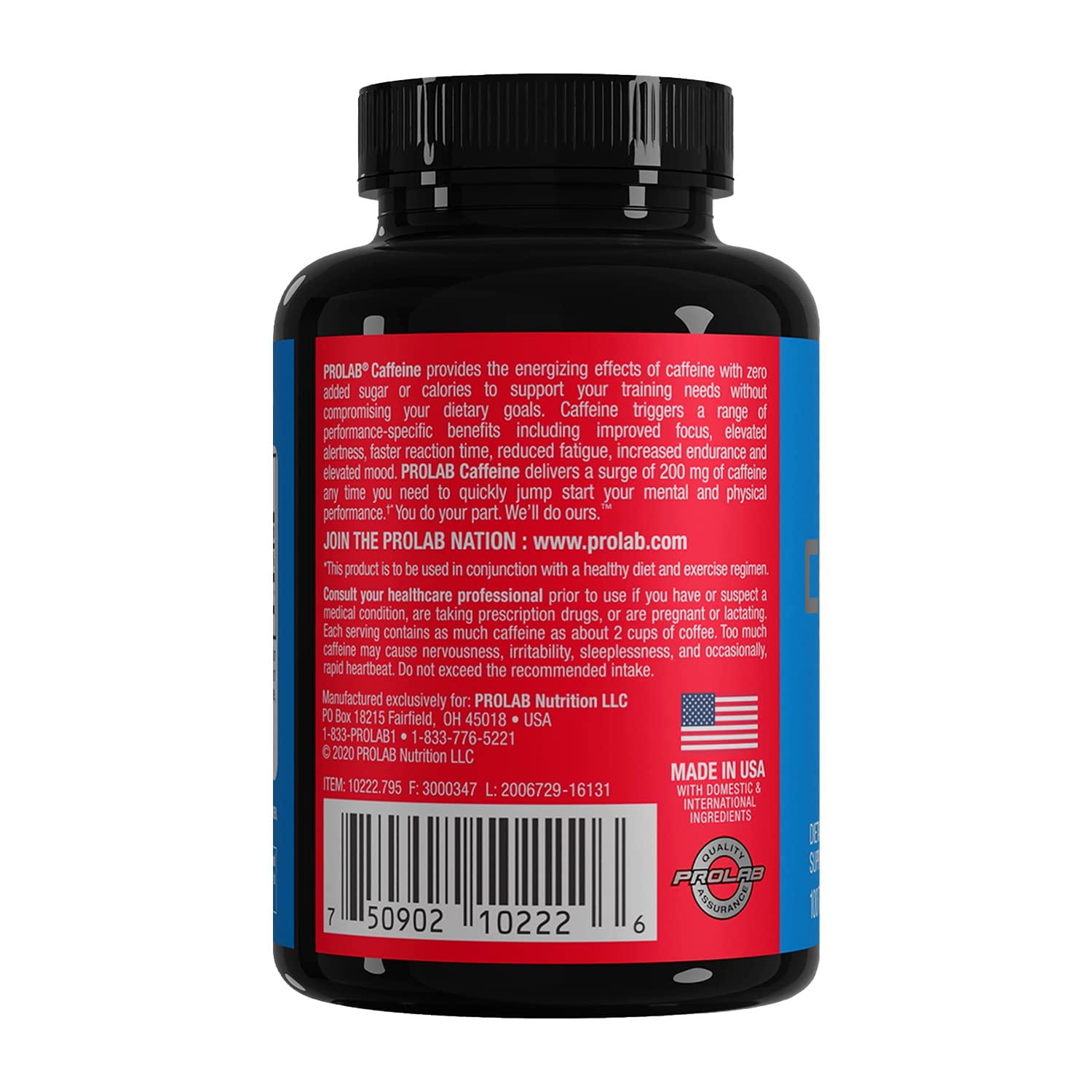 ProLab tabletas antes de entrenamiento para energía y enfoque