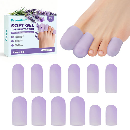 Promifun envase frontal mostrando 12 protectores y tallas