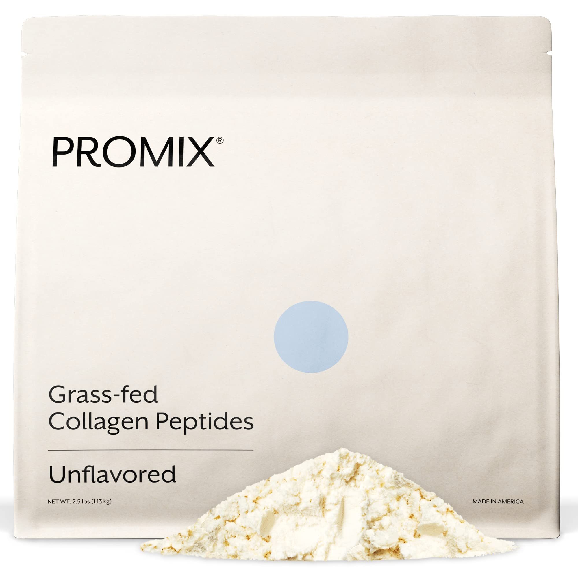 ProMix Nutrition vista frontal del envase mostrando tamaño y etiqueta, conveniencia.