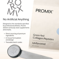 Detalle de la etiqueta ProMix Nutrition con ingredientes, transparencia de calidad.
