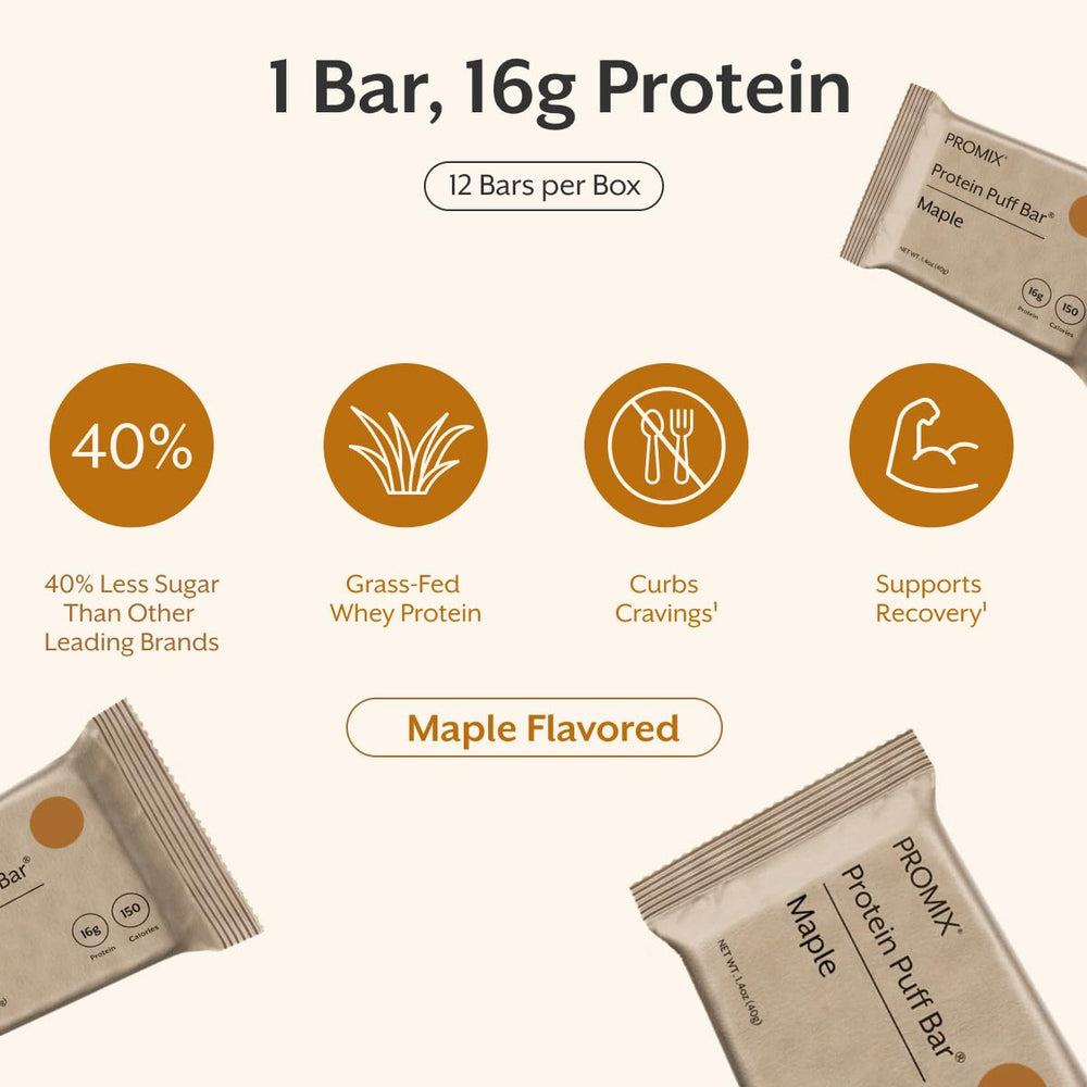 ProMix Nutrition barra junto a regla para comparar tamaño y controlar porciones