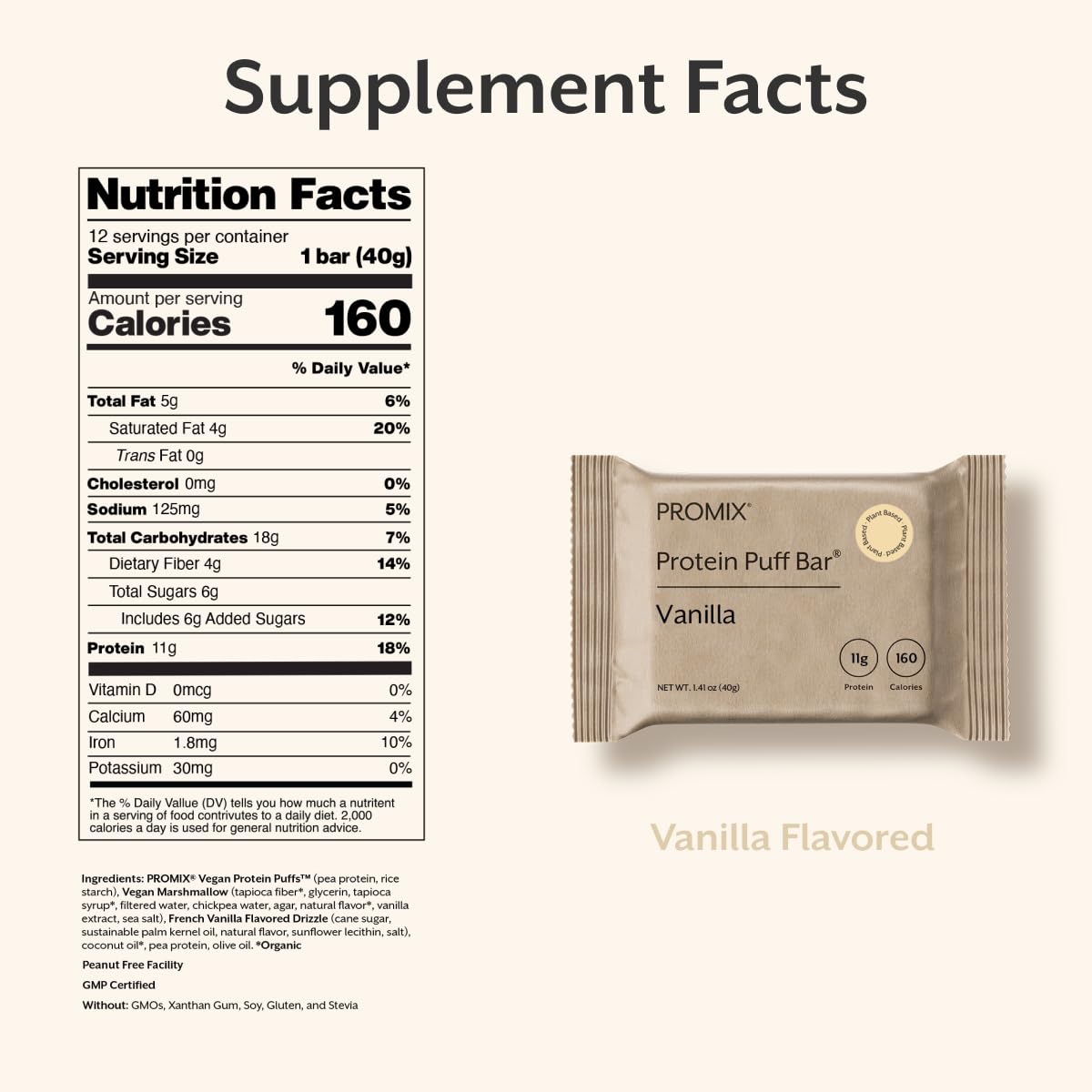 ProMix Nutrition barra servida junto a café para snack rápido y saciante