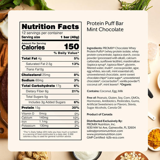 ProMix Nutrition detalle de textura crujiente de la barrita, aspecto apetecible y nutritivo