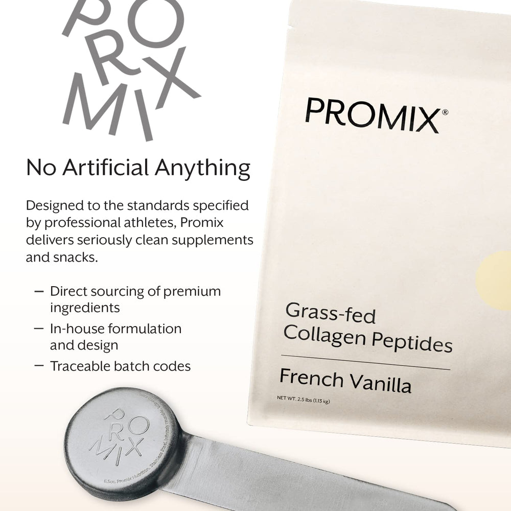 Etiqueta nutricional de ProMix Nutrition colágeno mostrando ingredientes limpios