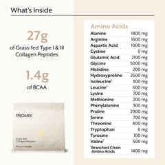 Textura fina del polvo de colágeno ProMix Nutrition para mezcla homogénea