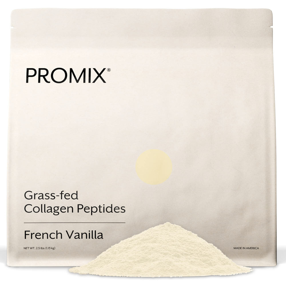 ProMix Nutrition envase frontal de colágeno vainilla mostrando tamaño y diseño