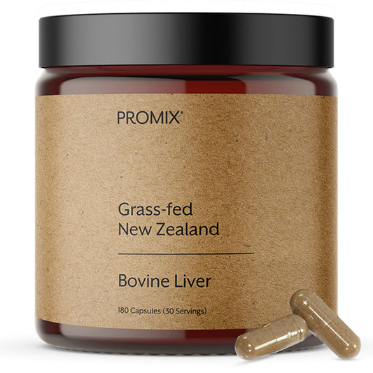 ProMix Nutrition frasco frontal mostrando etiqueta clara y beneficios