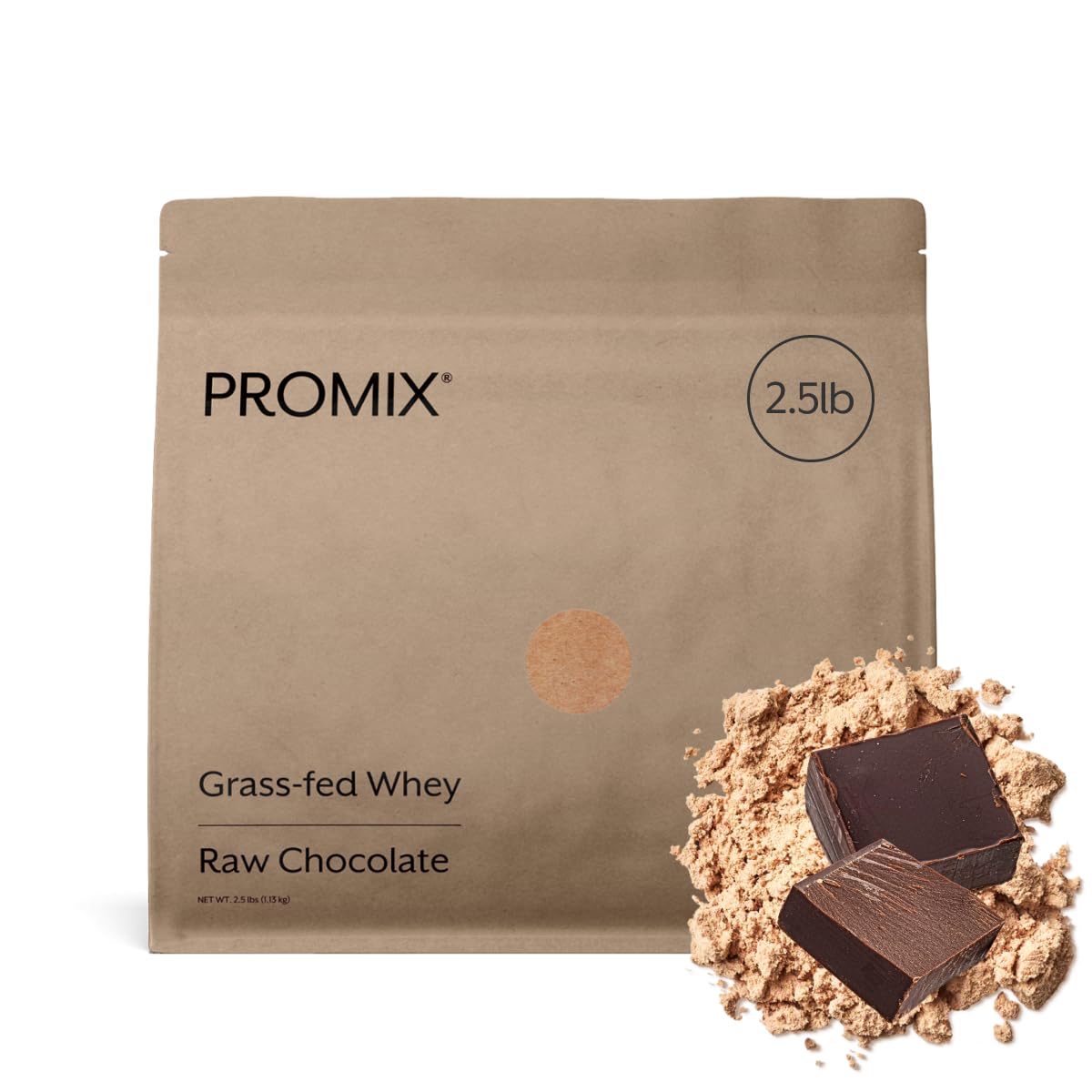 ProMix Nutrition envase frontal muestra sabor cacao crudo y beneficio proteína limpia