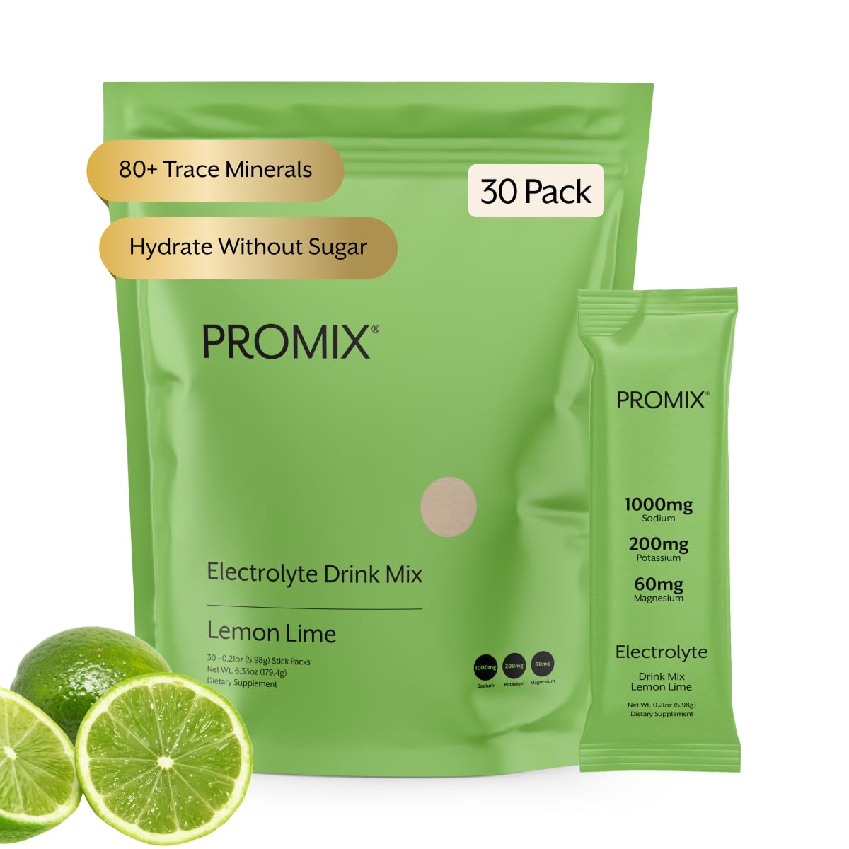 ProMix Nutrition frente del paquete mostrando 30 sobres y beneficio de conveniencia