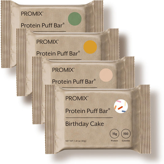 ProMix Nutrition paquete frontal mostrando las 12 barras y beneficios proteicos
