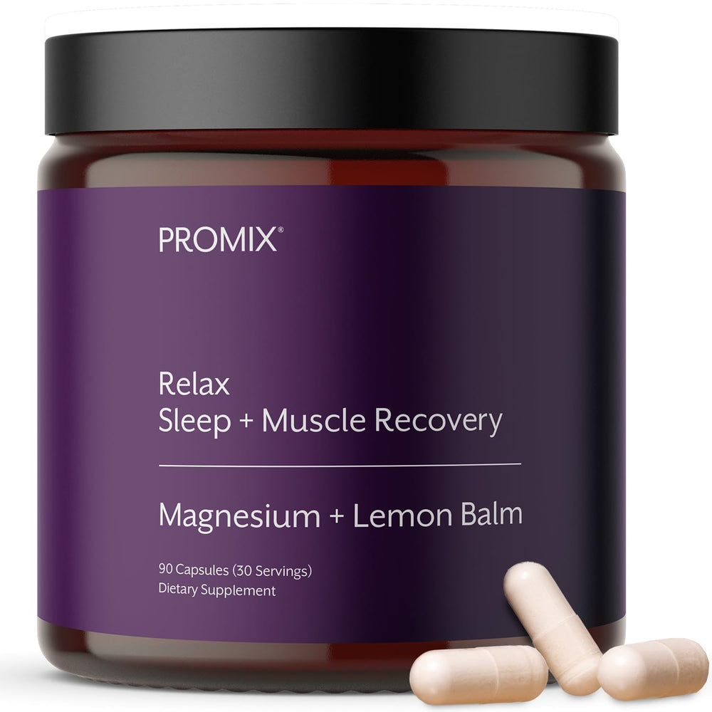 ProMix Nutrition frente del envase mostrando la marca y beneficio de relajación