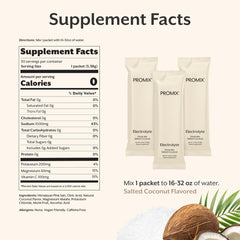 Ingredientes clave ProMix: sal del Himalaya y coco para reponer minerales