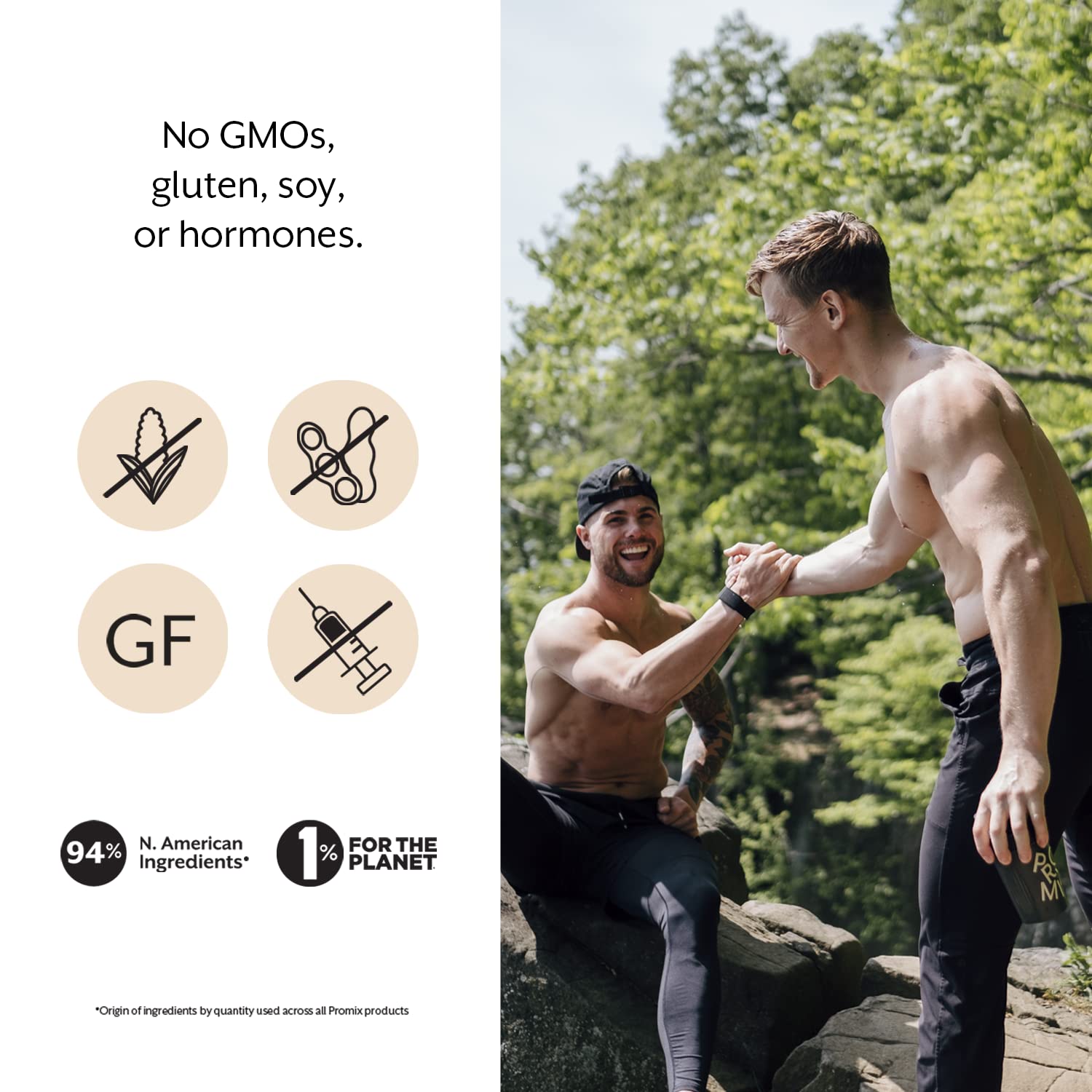 ProMix Nutrition cucharada para comparar tamaño y controlar la dosificación