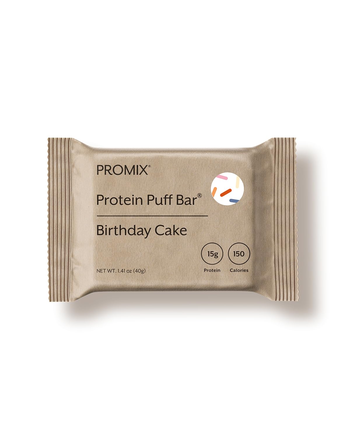 Detalle crujiente de puff de proteína Promix que destaca textura satisfactoria