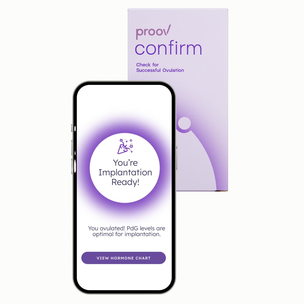 Proov confirm frontal del empaque mostrando confianza y claridad