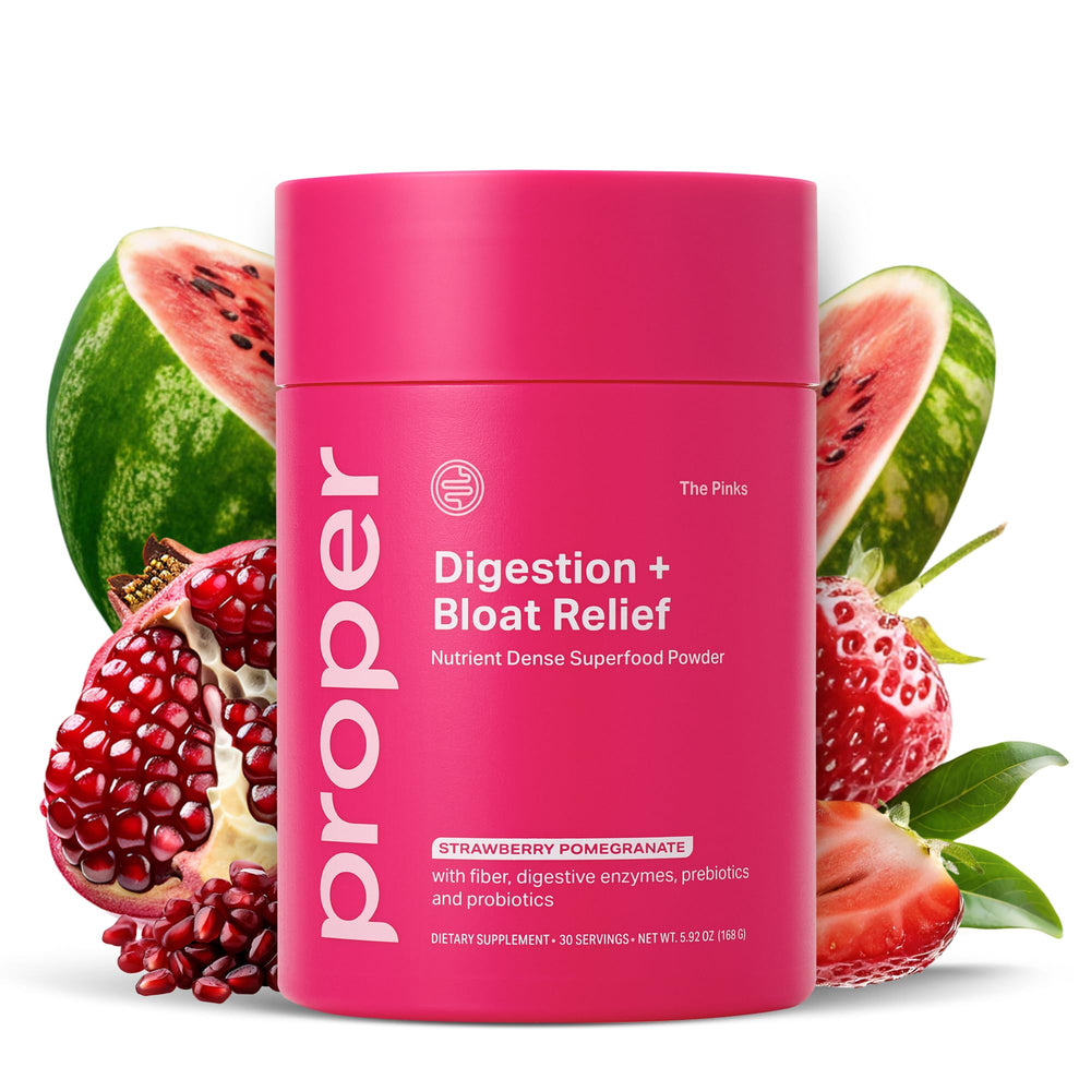 Proper The Pinks frente del envase mostrando diseño y beneficio digestivo