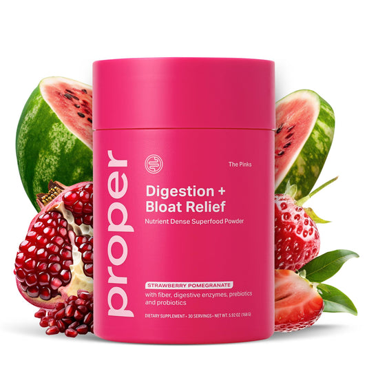 Proper The Pinks frente del envase mostrando diseño y beneficio digestivo