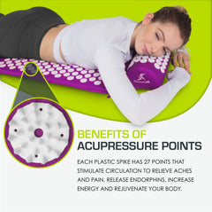 ProSource almohada cervical morada soporte visible para la nuca