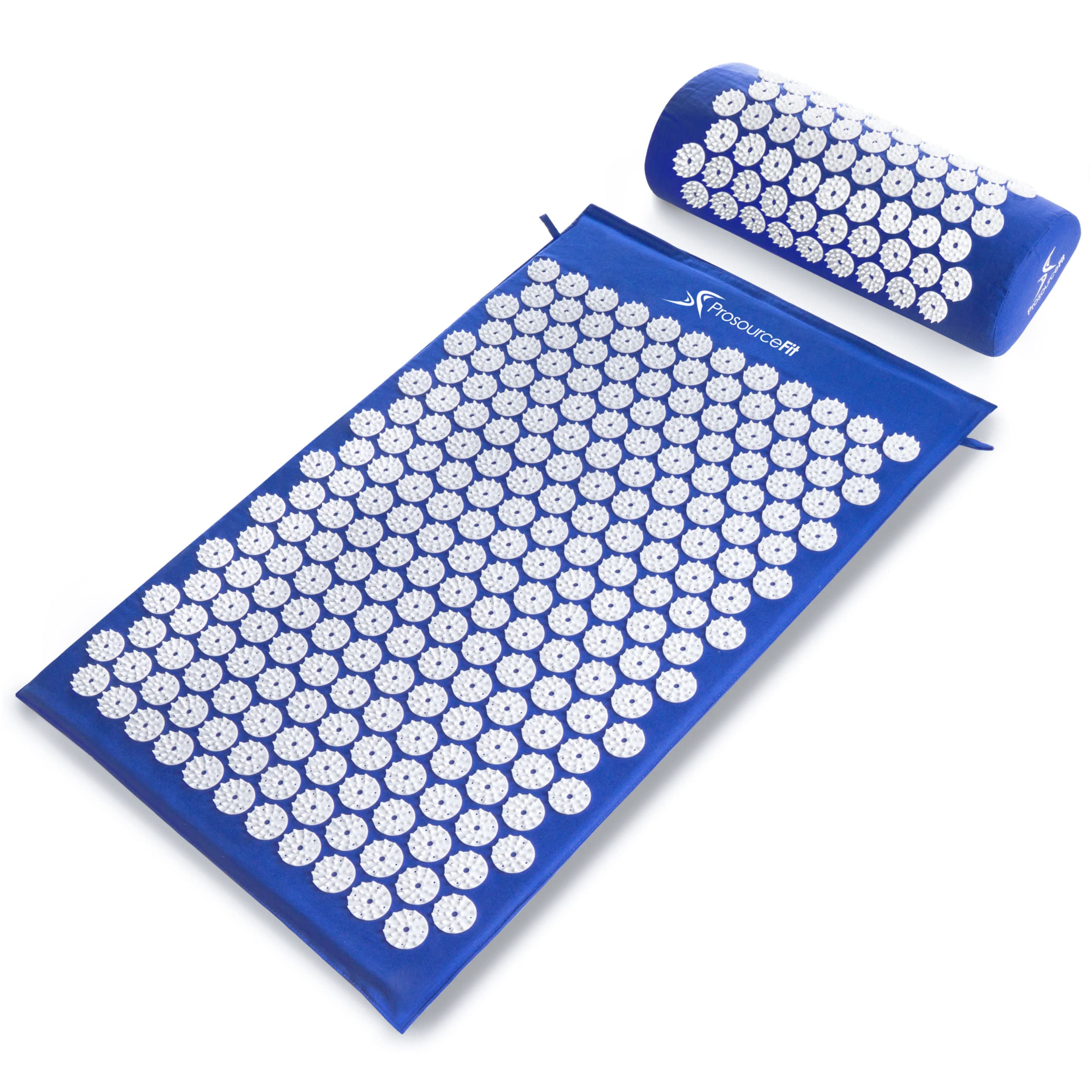 ProSource colchoneta frontal azul mostrando cobertura completa para espalda y alivio