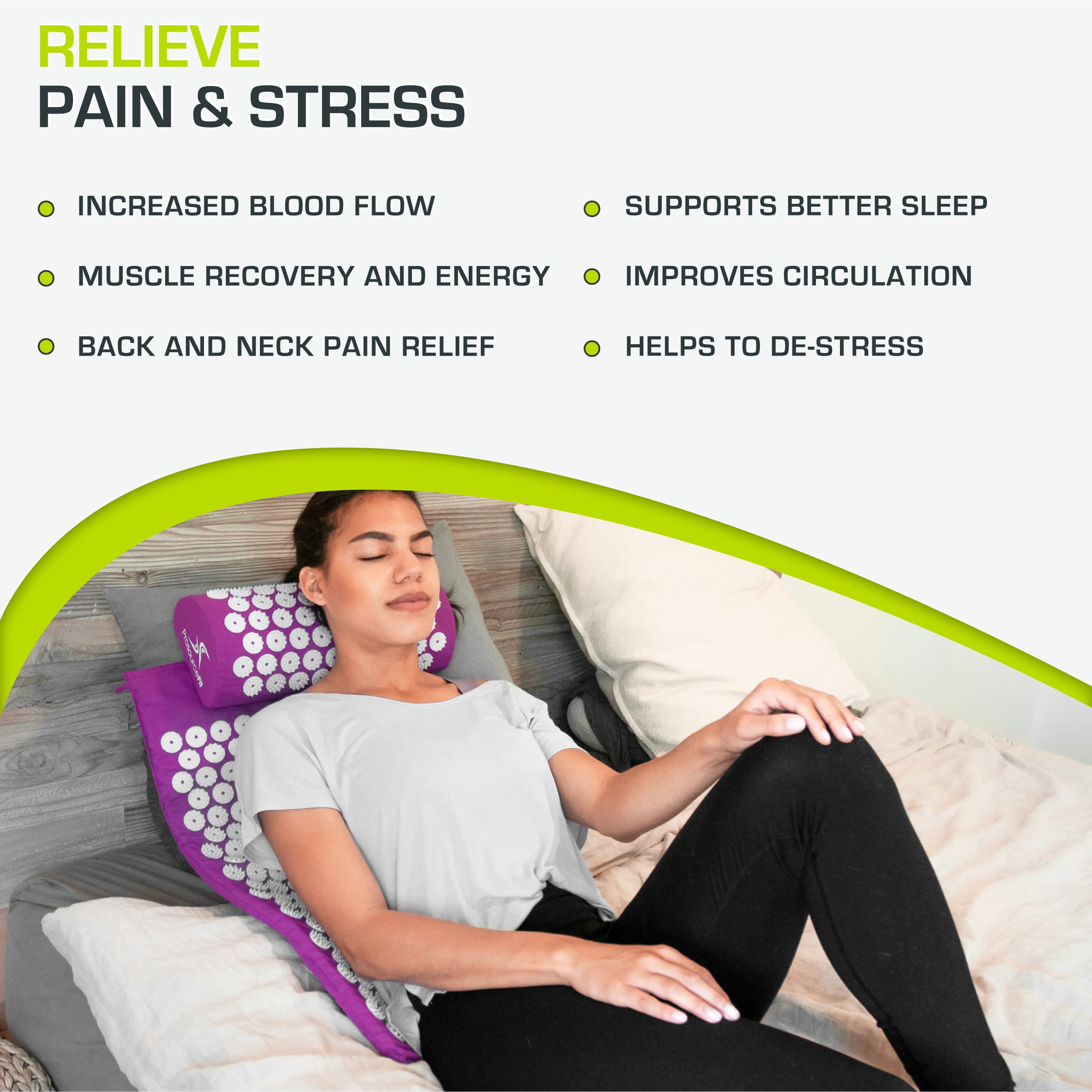 ProSource colchoneta en uso persona acostada relajación post-ejercicio