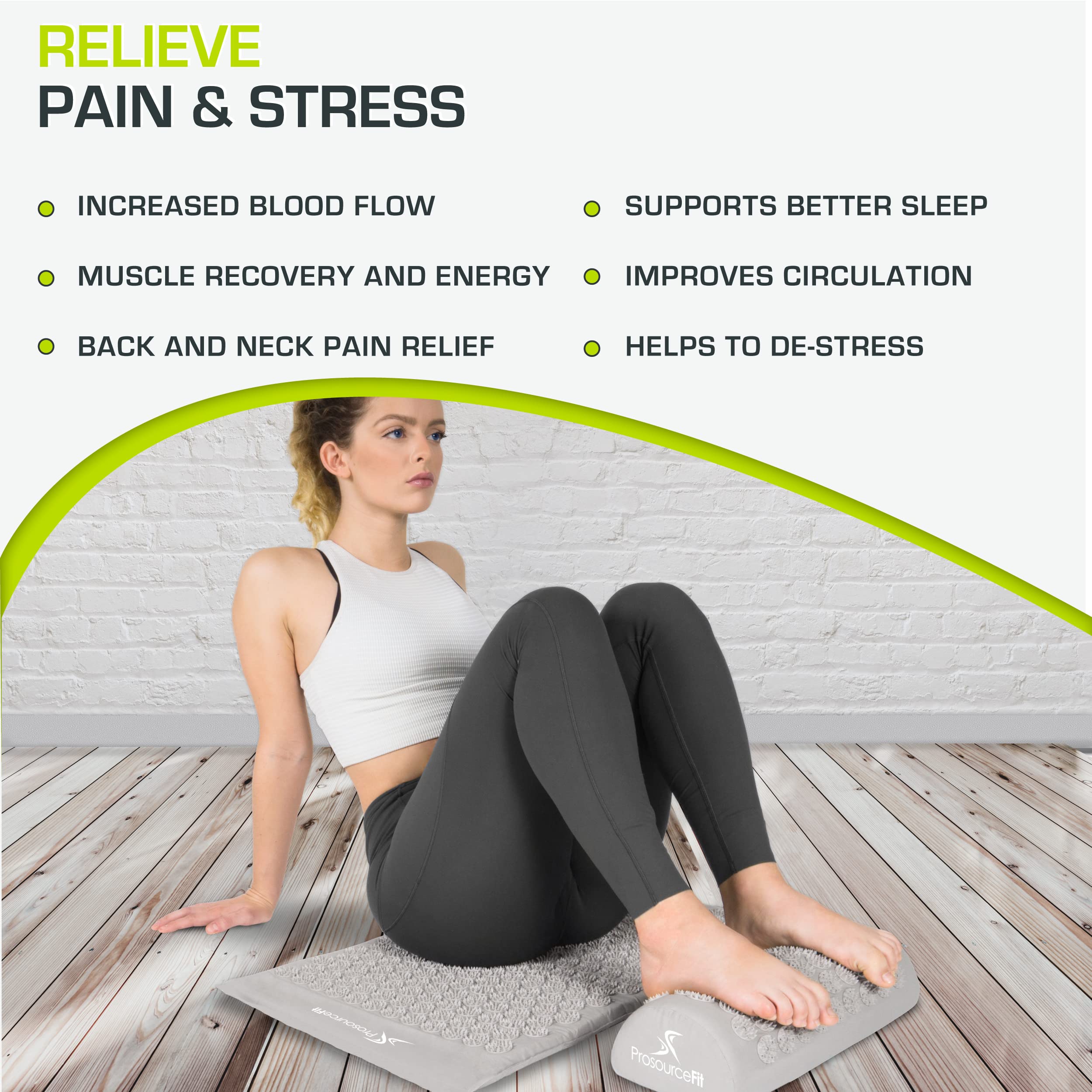 ProSource persona usando esterilla en la espalda para recuperación muscular