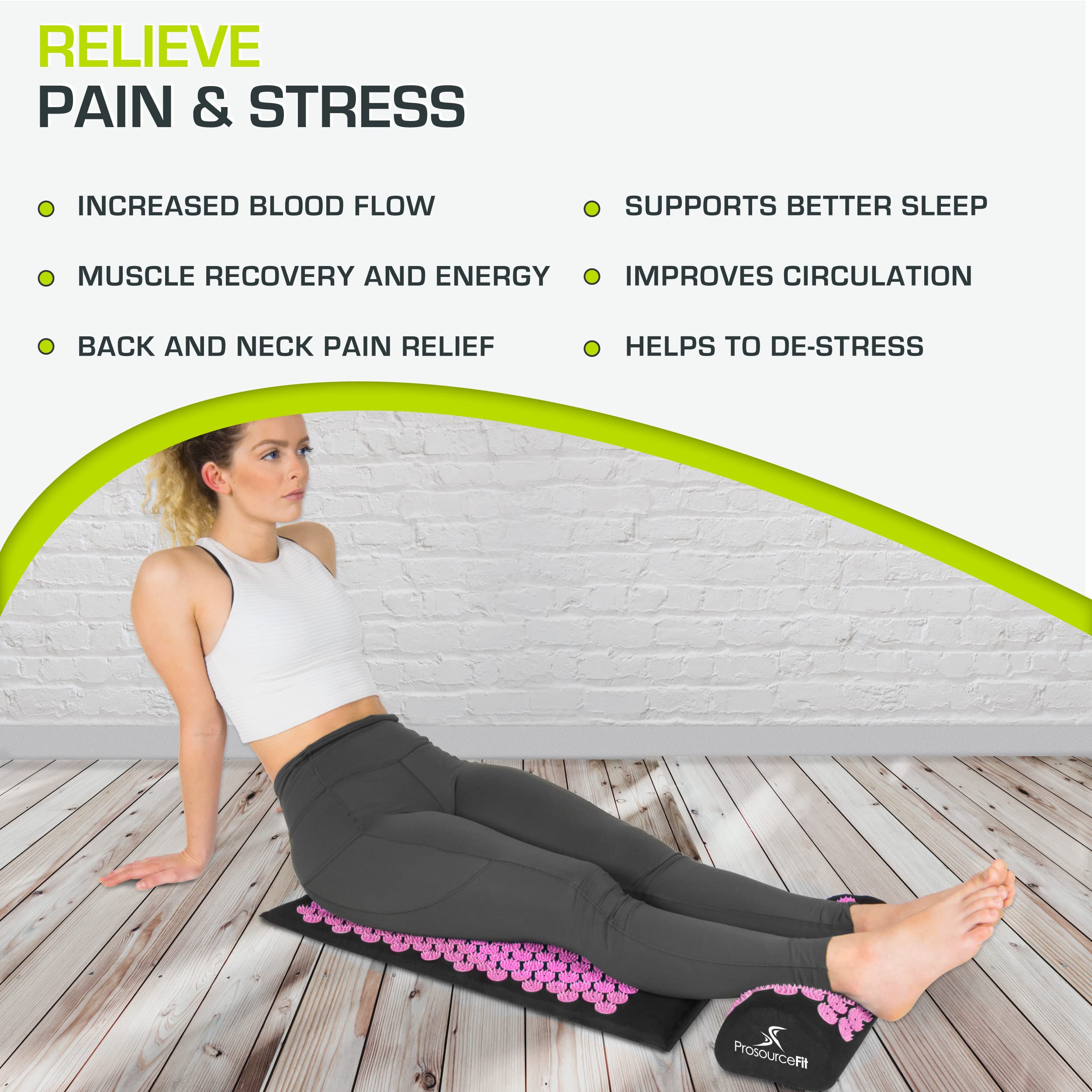 ProSource almohada para cuello en uso acomodando la curva cervical y alivio local