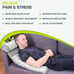 ProSource uso en espalda con almohada cervical para relajación y recuperación muscular