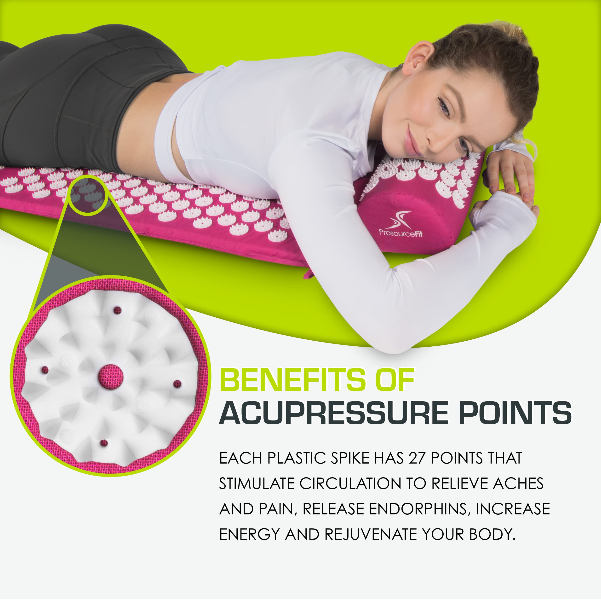 ProSourceFit almohada de cuello rosa que ofrece soporte cervical y confort