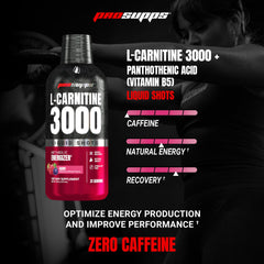 ProSupps L-Carnitine primer plano textura líquida y color natural
