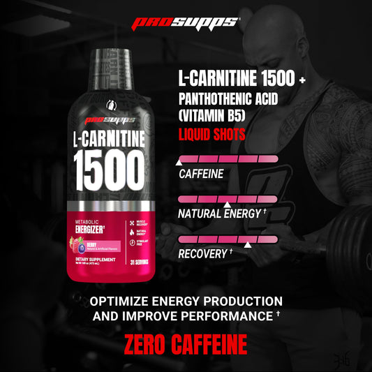ProSupps L-Carnitine textura líquida en primer plano para absorción rápida