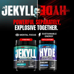 ProSupps Mr. Hyde tamaño comparado con mano para referencia de volumen