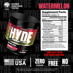 ProSupps Mr. Hyde etiqueta de ingredientes, beneficio transparencia de fórmula
