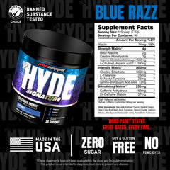 ProSupps Mr. Hyde etiqueta con ingredientes para transparencia