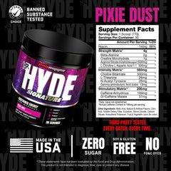 ProSupps Mr. Hyde etiqueta con ingredientes, transparencia y pureza