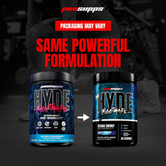 ProSupps Mr. Hyde Nightmare atleta bebiendo preworkout antes de rutina intensa