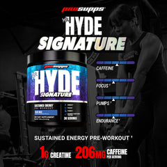 ProSupps Mr. Hyde textura del polvo destacando mezcla fina