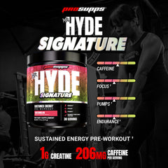 ProSupps Mr. Hyde textura del polvo en cuchara con detalle y mezcla rápida