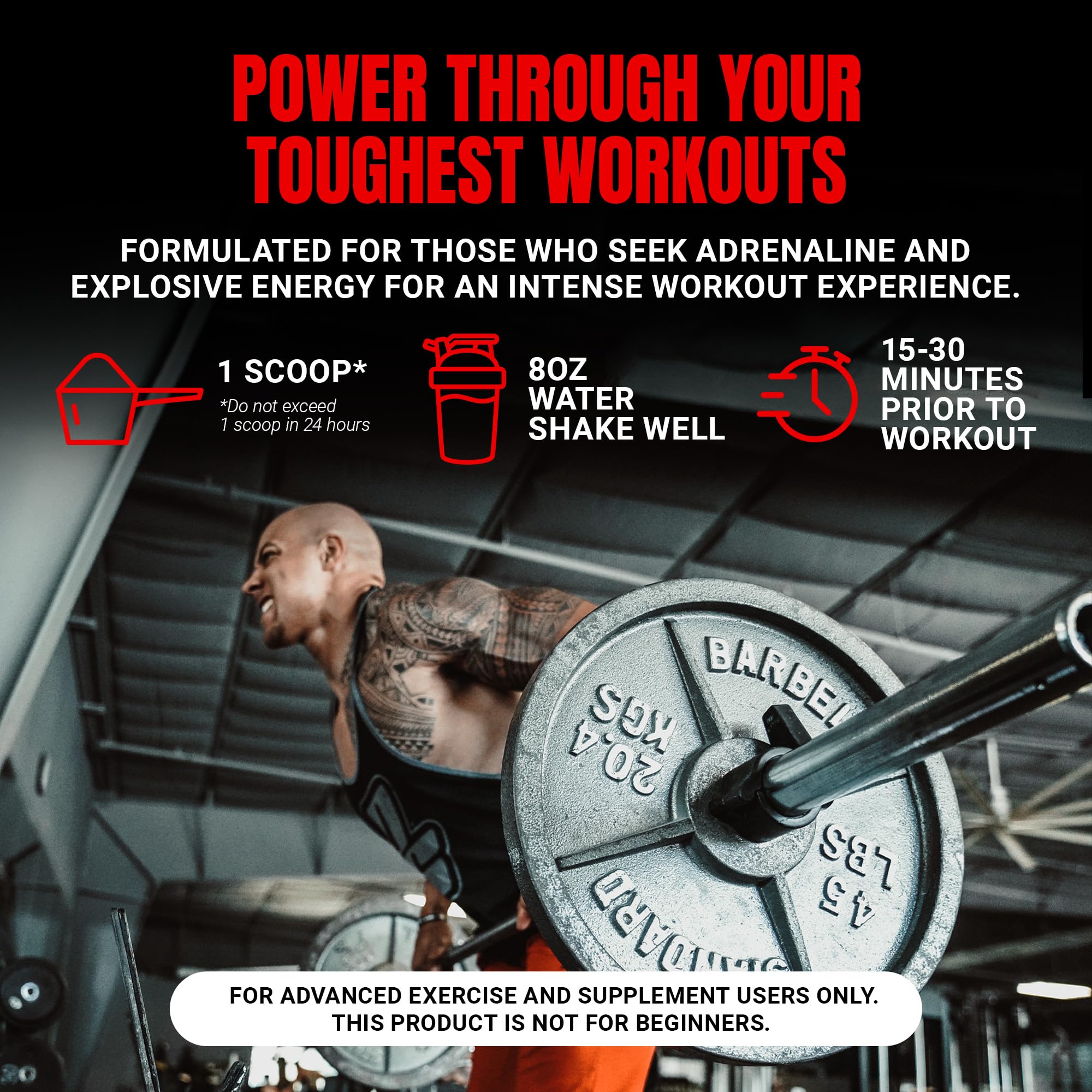 ProSupps Mr. Hyde Xtreme comparación de tamaño en mano para referencia de porciones