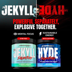 Tubo de Mr. Hyde Xtreme sobre banco de gimnasio mostrando potencia antes de entrenar