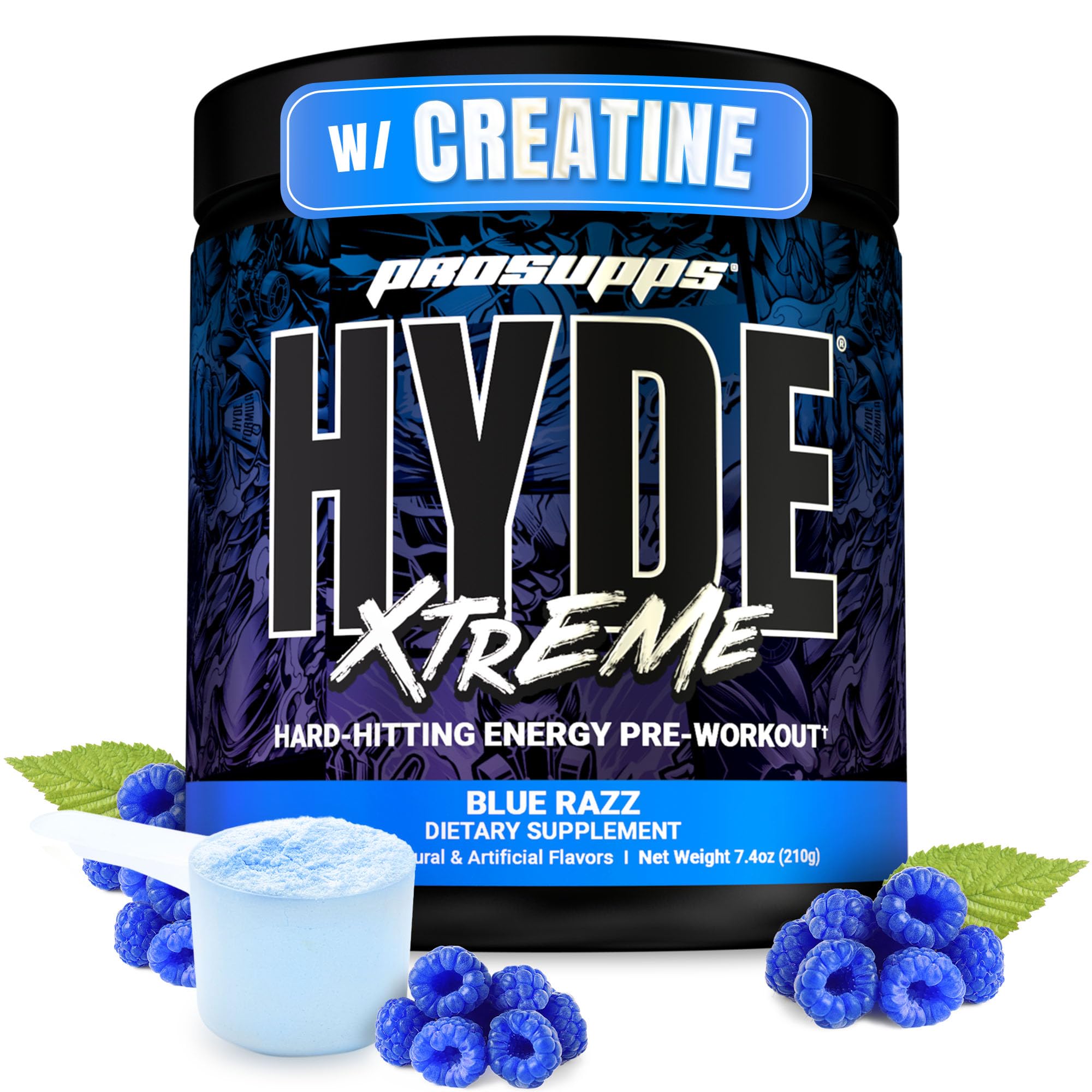 ProSupps Mr. Hyde Xtreme frontal mostrando el envase y beneficio de energía