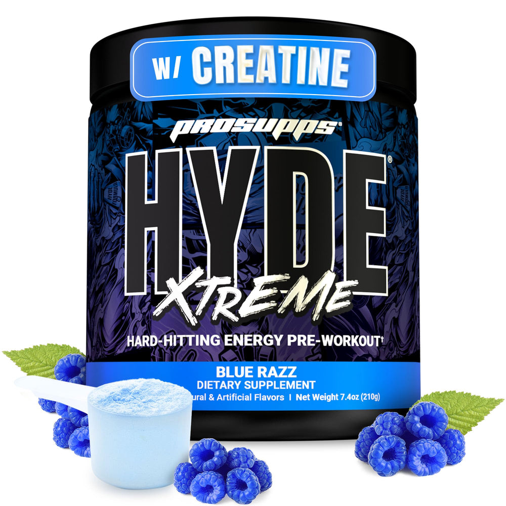 ProSupps Mr. Hyde Xtreme frontal mostrando el envase y beneficio de energía