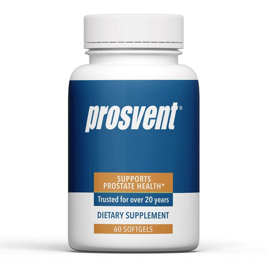 Prosvent frasco frontal mostrando la marca y beneficio de apoyo prostático