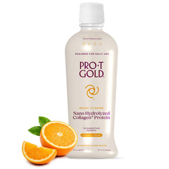 ProT Gold envase frontal orange creme, presentación práctica y lista para beber
