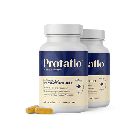 Protaflo frontal del envase mostrando la marca y beneficios claros